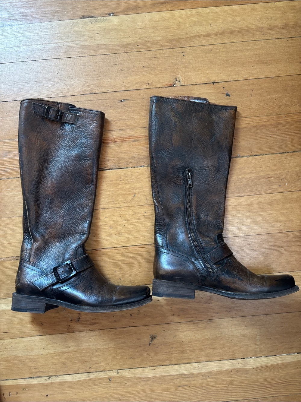 Square Toe Frye Tall Leather Boots